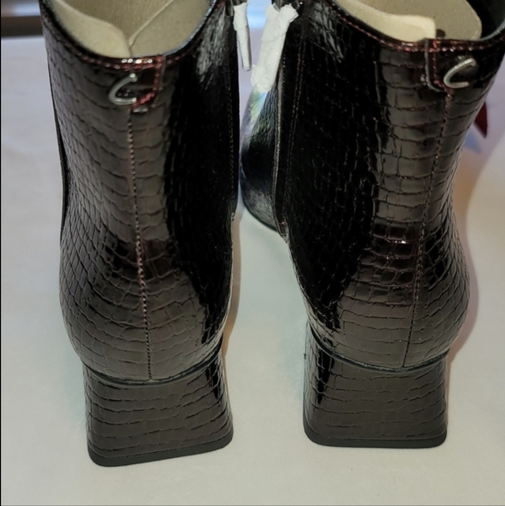 Circus by Sam Edelman Burgundy Daysi Croc Print Booties Size 8 - Picture 5 of 6